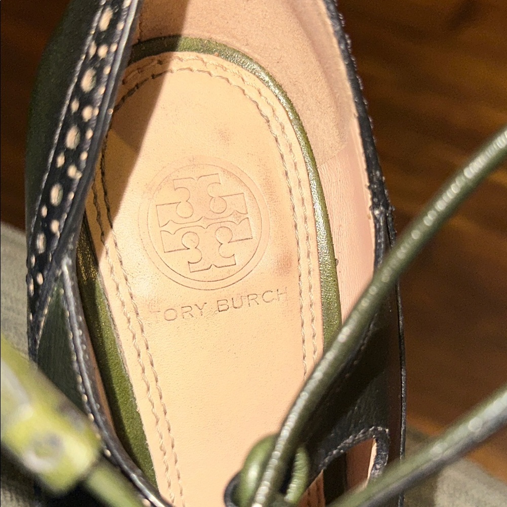 Tory Burch Lace Up Astrid Oxford Heels sz 7.5 - Picture 11 of 15